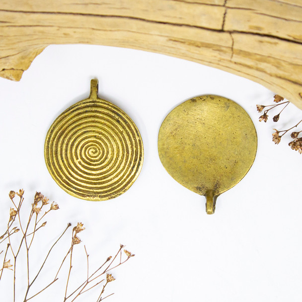 Gold Plated Indian Brass Labyrinth Pendant