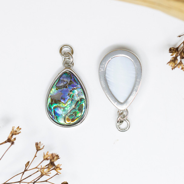 Abalone Polished 20x15mm Drop Charm