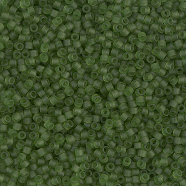 Delicas Size 11 Miyuki Seed Beads -- 1267 Transparent Olive Matte