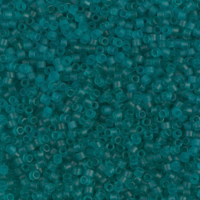Delicas Size 11 Miyuki Seed Beads -- 1268 Transparent Caribbean Teal Matte