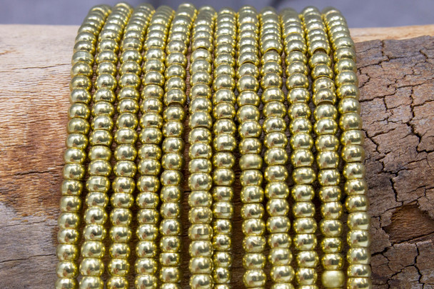 Gold Plated Brass 4x3mm Rondelle