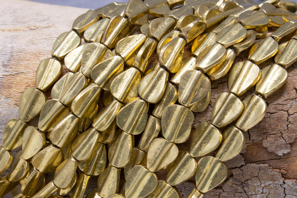 Gold Plated Brass 12x10mm Pear Drop