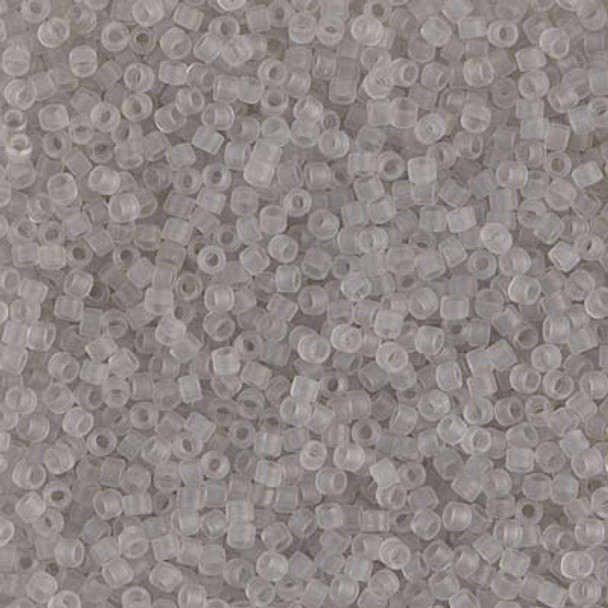 Delicas Size 11 Miyuki Seed Beads -- 1271 Transparent Grey Mist Matte