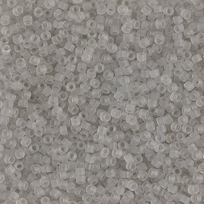 Delicas Size 11 Miyuki Seed Beads -- 1271 Transparent Grey Mist Matte