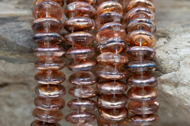 CzechMates® 2 Hole Lentil Beads -- Apollo Gold