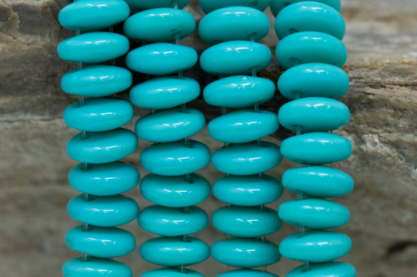 CzechMates® 2 Hole Lentil Beads -- Opaque Turquoise