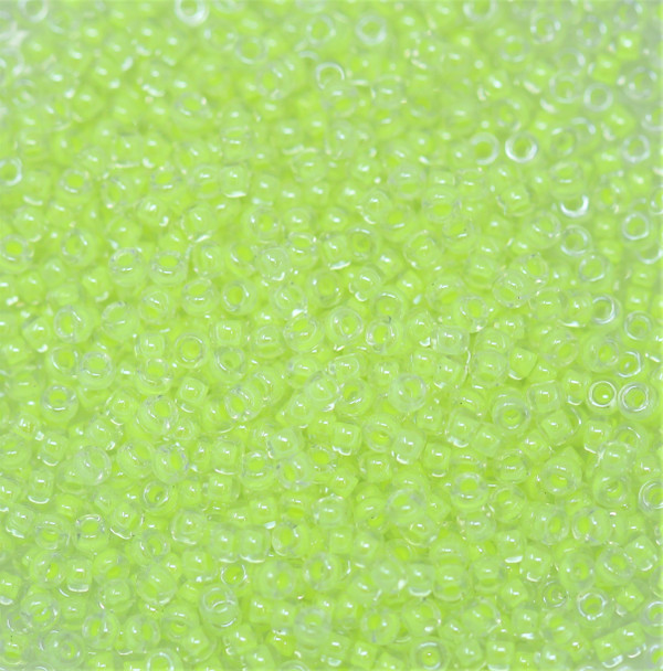 Size 11 Miyuki Seed Beads -- 205D Neon Yellow