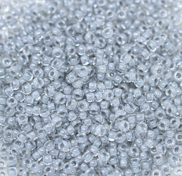 Size 11 Miyuki Seed Beads -- 240 Crystal / Grey Lined