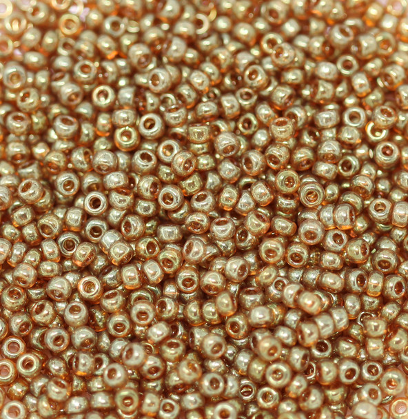 Size 11 Miyuki Seed Beads -- 311 Topaz / Gold Luster