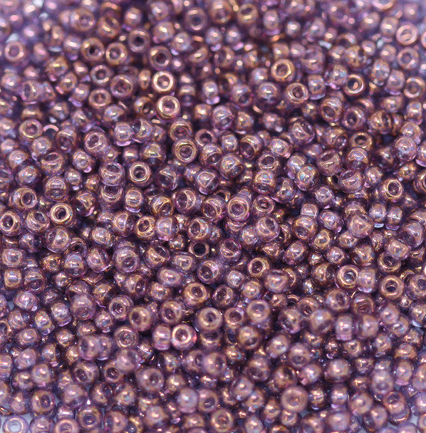 Size 11 Miyuki Seed Beads -- 312 Amethyst / Gold Luster