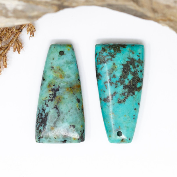 African Turquoise Polished 20x40mm Slab Pendant