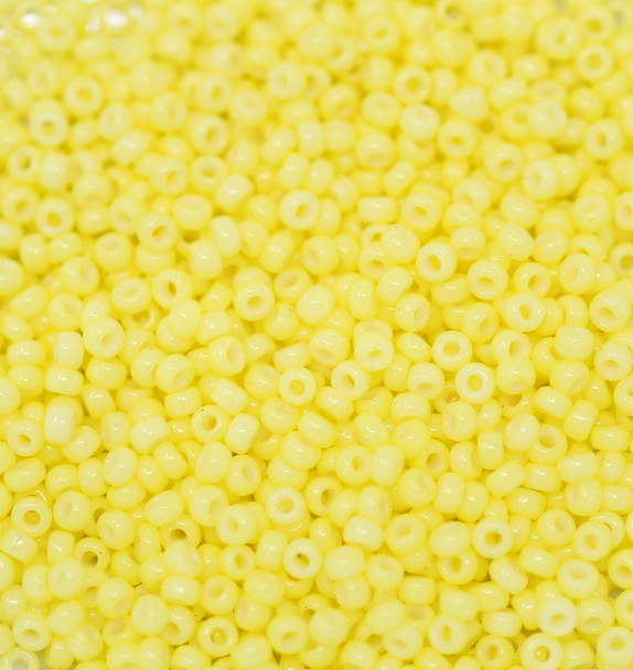 Size 11 Miyuki Seed Beads -- 404C Opaque Light Yellow
