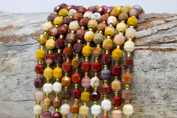 Mookaite Polished 6mm Faceted Energy Prism