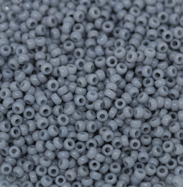 Size 11 Miyuki Seed Beads -- 416A Opaque Light Grey