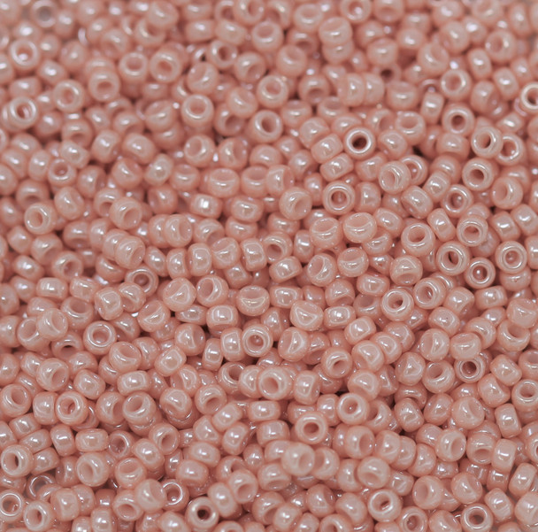 Size 11 Miyuki Seed Beads -- 429 Opaque Salmon Luster