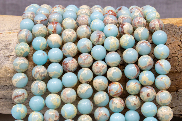 Blue Imperial Jasper Manmade Polished 10mm Round