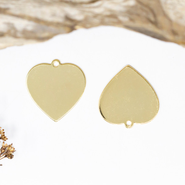 18K Gold Plated 23mm Heart