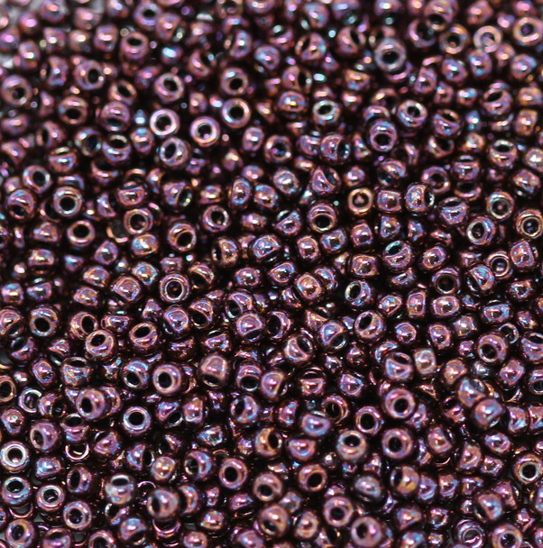 Size 11 Miyuki Seed Beads -- 460 Raspberry Bronze
