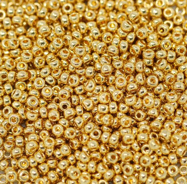 Size 11 Matsuno Seed Beads -- 465 24K Gold Plated