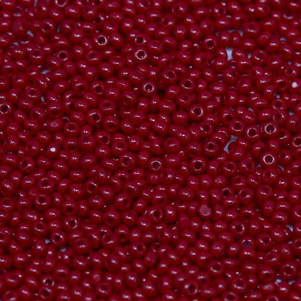 Size 13 Charlotte Seed Beads -- 108 Dark Red