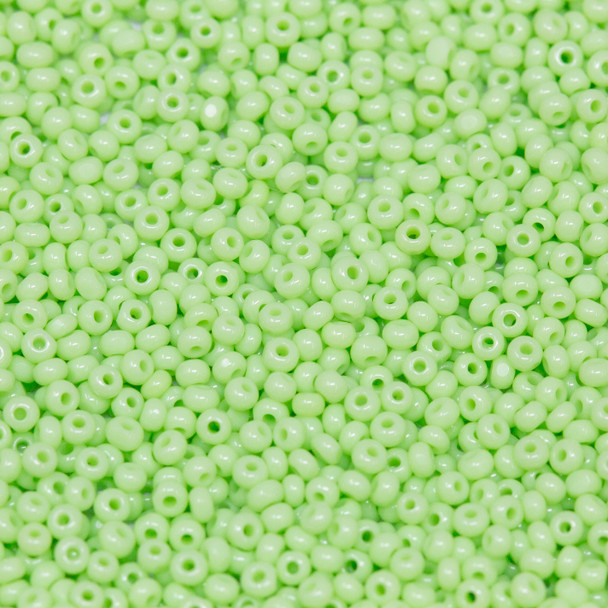 Size 13 Charlotte Seed Beads -- 155 Lime Green