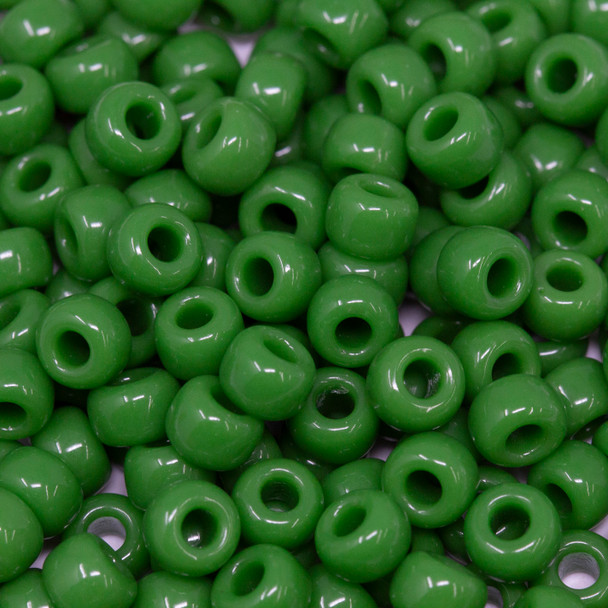 Size 6 Miyuki Seed Beads -- 411 Opaque Jade Green