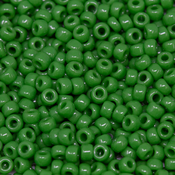Size 8 Miyuki Seed Beads -- 411 Opaque Jade Green