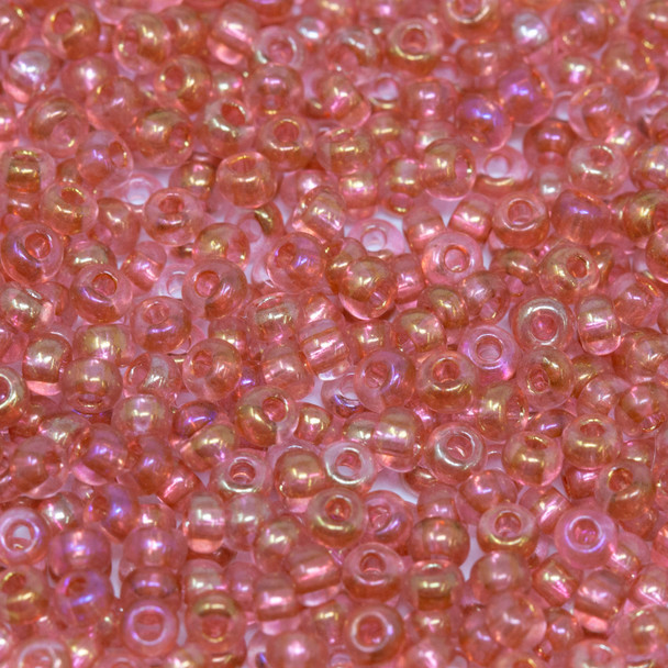 Size 8 Czech Seed Beads -- 1172 Rose Rainbow
