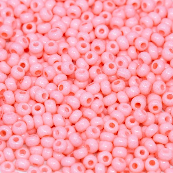 Size 8 Czech Seed Beads -- 1205 Pink Coral