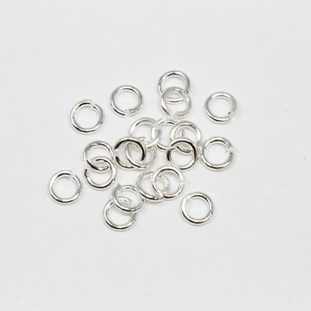 Silver Plated 3mm Round 22 Gauge OPEN Jump Rings - 20 Pieces