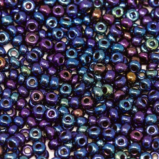 Size 8 Czech Seed Beads -- 105 Blue Iris