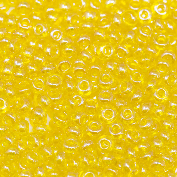 Size 8 Czech Seed Beads -- 66 Citrine Luster