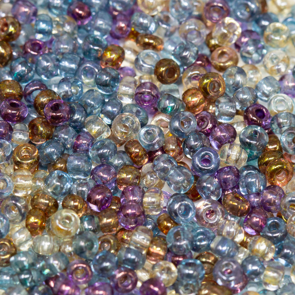 Size 8 Czech Seed Beads -- 1104 Transparent Glow Mix