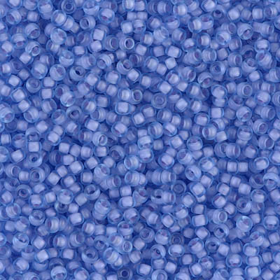Size 11 Miyuki Seed Beads -- 1929 Cornflower / Pale Blue Lined Semi Matte