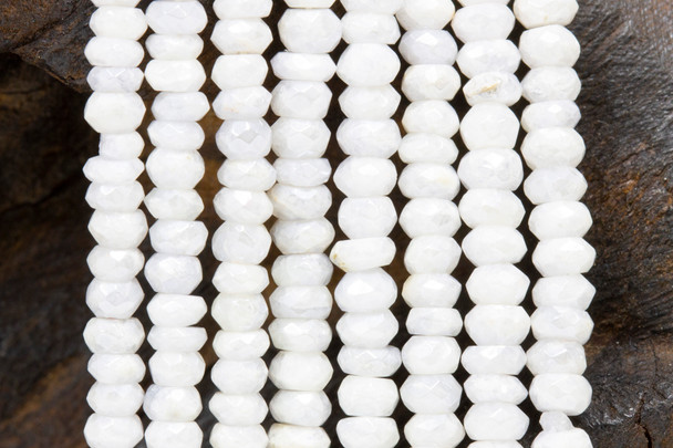 Silverite Polished 3.5-4mm Faceted Rondelle