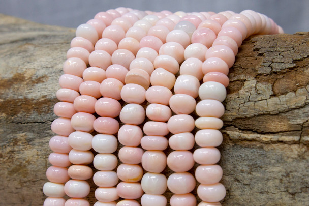 Pink Opal Polished 7-8mm Smooth Rondel