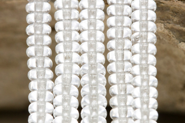 Czech Glass 4mm Rondelle -- Crystal