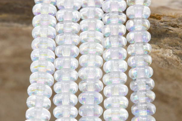 Czech Glass 4mm Rondelle -- Crystal AB