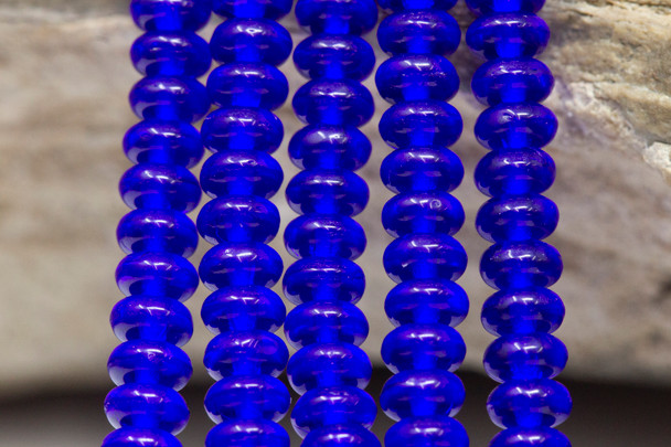 Czech Glass 4mm Rondelle -- Cobalt