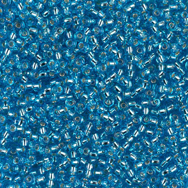 Size 11 Miyuki Seed Beads -- 2429 Dark Aqua / Silver Lined