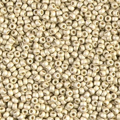 Size 11 Miyuki Seed Beads -- 4201F Duracoat Galvanized Silver Matte