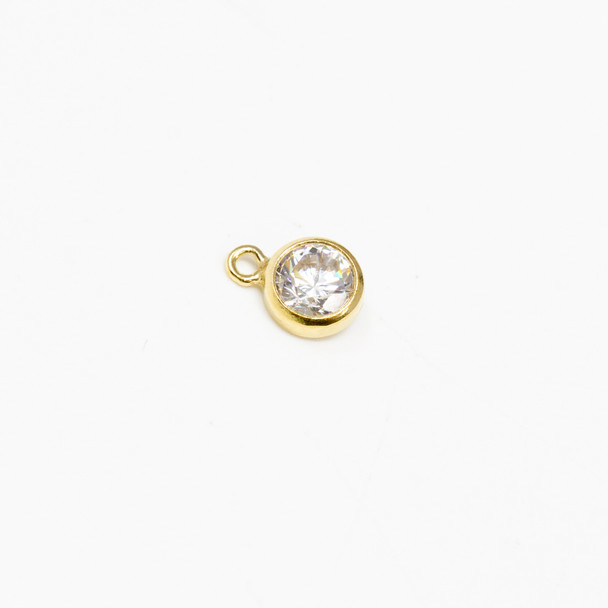 14K Gold Filled 4mm Bezel AAA CZ Drop