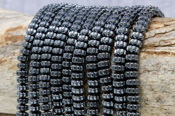 Hematite Polished 4x8mm Gear