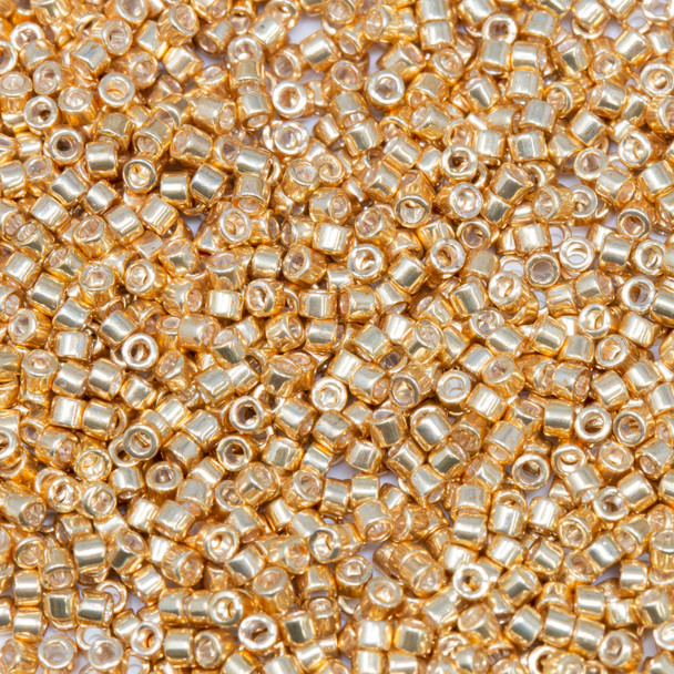 Delicas Size 11 Miyuki Seed Beads -- 411 Galvanized Dyed Gold