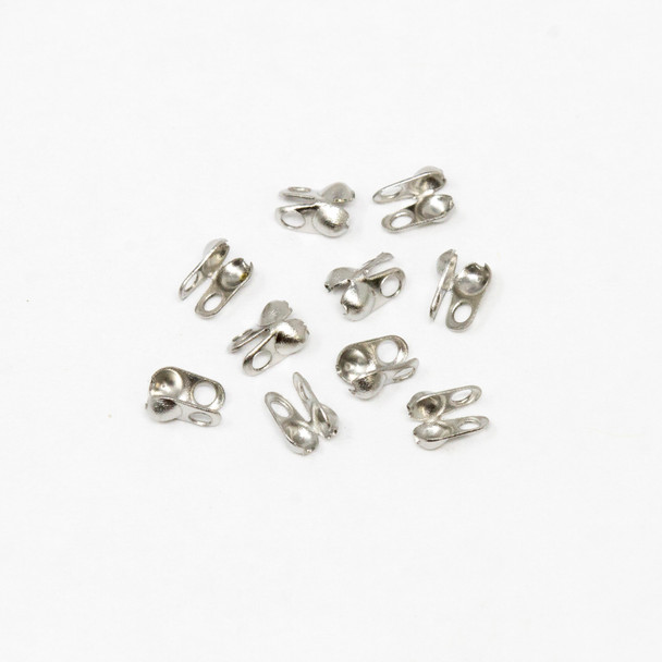 Stainless Steel 1.5mm Bead / Knot Cover Ends - 10 Pieces