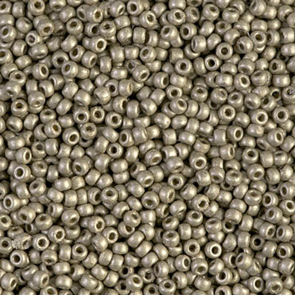 Size 11 Miyuki Seed Beads -- 4221F Duracoat Galvanized Light Pewter Matte