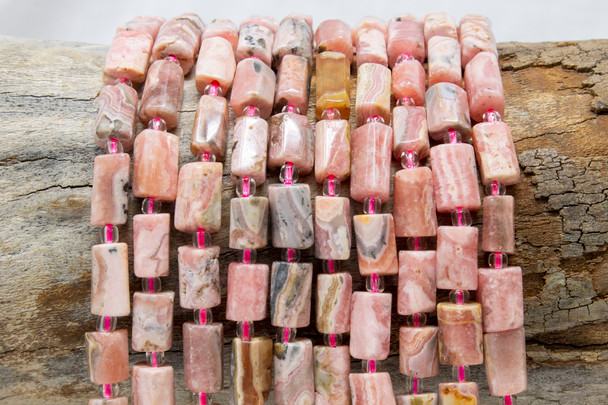 Rhodochrosite Polished 6-7x11-12mm Irregular Cuboid