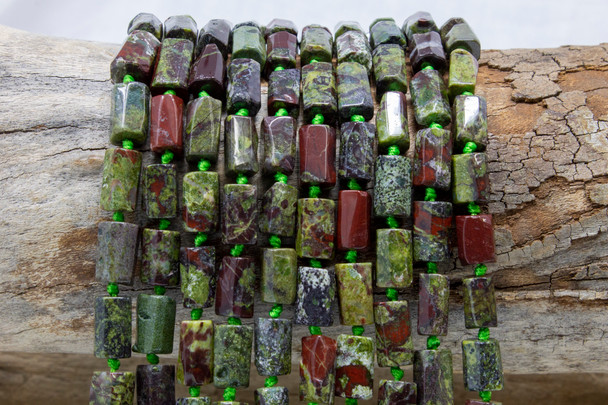 Dragons Blood Jasper Polished 8-9x11-12mm Irregular Cuboid
