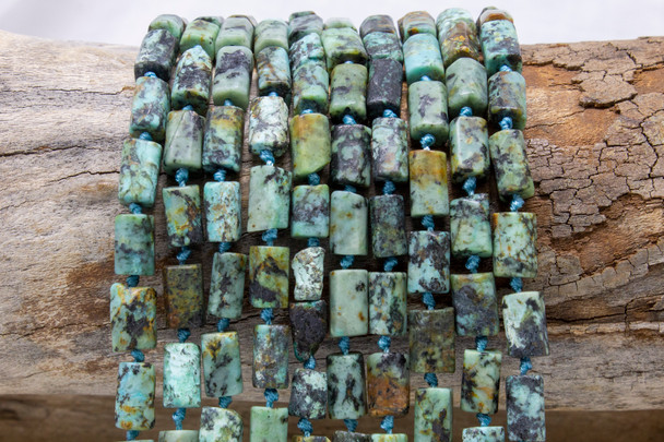 African Turquoise Polished 8-9x11-12mm Irregular Cuboid