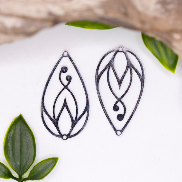 Stainless Steel 22x40mm Lotus Bud Drop Link